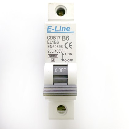 E-Line CDB17 EL1B6 B6 6A 6 Amp MCB Circuit Breaker Type B